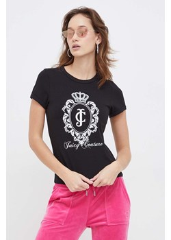 Juicy Couture t-shirt damski kolor czarny ze sklepu ANSWEAR.com w kategorii Bluzki damskie - zdjęcie 166463708