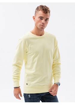 Bluza męska bez kaptura bawełniana - żółta V1 B1146 ze sklepu ombre w kategorii Bluzy męskie - zdjęcie 166463877