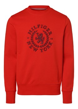 Tommy Hilfiger Męska bluza nierozpinana Mężczyźni Bawełna czerwony jednolity ze sklepu vangraaf w kategorii Bluzy męskie - zdjęcie 166465349