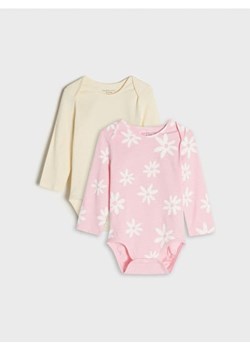 Sinsay - Body 2 pack - kremowy ze sklepu Sinsay w kategorii Body niemowlęce - zdjęcie 166479978