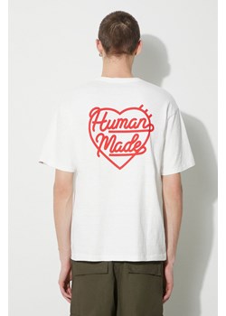 Human Made t-shirt bawełniany Heart Badge męski kolor biały z nadrukiem HM26CS002 ze sklepu PRM w kategorii T-shirty męskie - zdjęcie 166480507