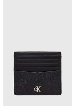 Calvin Klein Jeans etui na karty skórzane kolor czarny ze sklepu ANSWEAR.com w kategorii Portfele męskie - zdjęcie 166485665