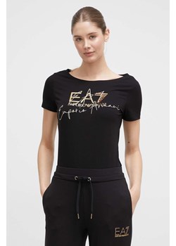 EA7 Emporio Armani t-shirt damski kolor czarny ze sklepu ANSWEAR.com w kategorii Bluzki damskie - zdjęcie 166486039