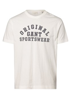 Gant T-shirt męski Mężczyźni Bawełna écru jednolity ze sklepu vangraaf w kategorii T-shirty męskie - zdjęcie 166489596