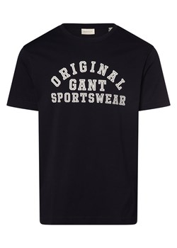 Gant T-shirt męski Mężczyźni Bawełna granatowy jednolity ze sklepu vangraaf w kategorii T-shirty męskie - zdjęcie 166489598