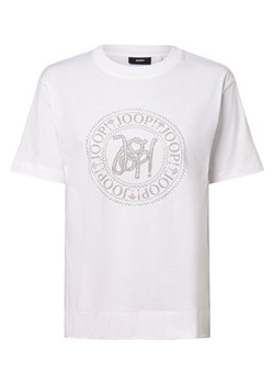 JOOP! T-shirt damski Kobiety Bawełna biały jednolity ze sklepu vangraaf w kategorii Bluzki damskie - zdjęcie 166489608