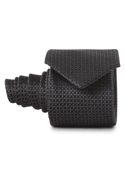 Finshley & Harding Krawat jedwabny męski Mężczyźni Jedwab antracytowy wzorzysty ze sklepu vangraaf w kategorii Krawaty - zdjęcie 166489638