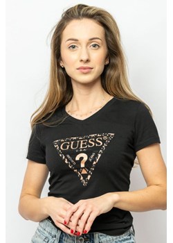 t-shirt damski guess w3bi43 j1314 czarny ze sklepu Royal Shop w kategorii Bluzki damskie - zdjęcie 166490048