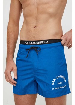 Karl Lagerfeld szorty kąpielowe kolor niebieski ze sklepu ANSWEAR.com w kategorii Kąpielówki - zdjęcie 166490529