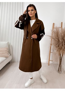 płaszcz yenery brązowy one size ze sklepu UBRA w kategorii Płaszcze damskie - zdjęcie 166495345
