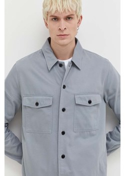 HUGO kurtka jeansowa męska kolor szary 50468744 ze sklepu ANSWEAR.com w kategorii Kurtki męskie - zdjęcie 166498649