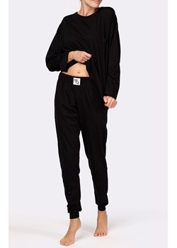 Piżama z długim rękawem czarna Homie, Kolor czarny, Rozmiar M, Mona ze sklepu Intymna w kategorii Piżamy damskie - zdjęcie 166499076