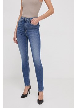Calvin Klein Jeans jeansy damskie kolor niebieski ze sklepu ANSWEAR.com w kategorii Jeansy damskie - zdjęcie 166504668