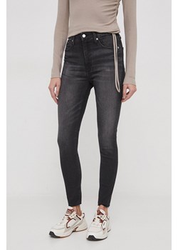 Calvin Klein Jeans jeansy damskie kolor czarny ze sklepu ANSWEAR.com w kategorii Jeansy damskie - zdjęcie 166504676