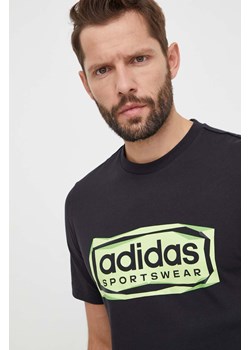 adidas t-shirt bawełniany męski kolor czarny z nadrukiem IM8297 ze sklepu ANSWEAR.com w kategorii T-shirty męskie - zdjęcie 166504989