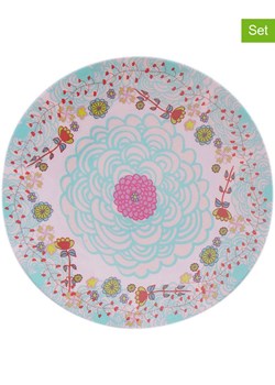 Overbeck and Friends Talerze (2 szt.) w kolorze różowym ze wzorem - Ø 15 cm ze sklepu Limango Polska w kategorii Talerze - zdjęcie 166505278