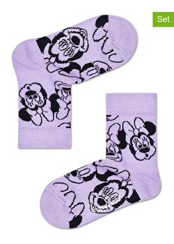 Happy Socks Skarpety (2 pary) w kolorze fioletowym ze sklepu Limango Polska w kategorii Skarpetki dziecięce - zdjęcie 166505517