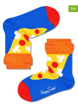 Happy Socks Skarpety (2 pary) w kolorze niebiesko-żółtym ze sklepu Limango Polska w kategorii Skarpetki dziecięce - zdjęcie 166505518