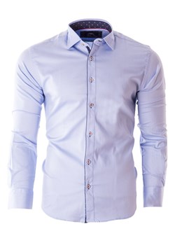 Koszula męska z długim rękawem RL25 - Błękitna ze sklepu Risardi w kategorii Koszule męskie - zdjęcie 166514746