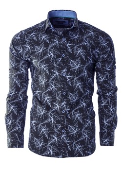 Koszula męska z długim rękawem RL15 - indigo ze sklepu Risardi w kategorii Koszule męskie - zdjęcie 166514767