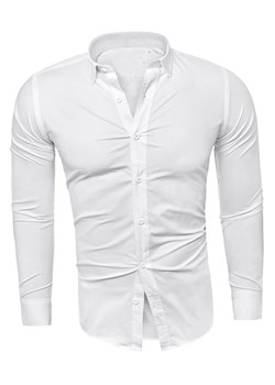 Koszula męska długi rękaw rl54 - biała ze sklepu Risardi w kategorii Koszule męskie - zdjęcie 166514779