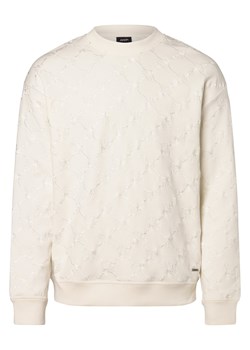 JOOP! Męska bluza nierozpinana Mężczyźni Bawełna écru wypukły wzór tkaniny ze sklepu vangraaf w kategorii Bluzy męskie - zdjęcie 166516367