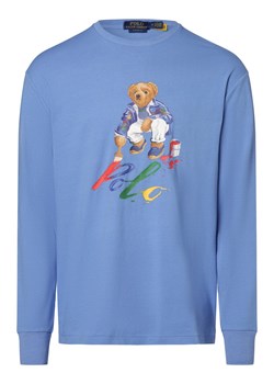 Polo Ralph Lauren Męska koszulka z długim rękawem Mężczyźni Bawełna niebieski jednolity ze sklepu vangraaf w kategorii T-shirty męskie - zdjęcie 166516386