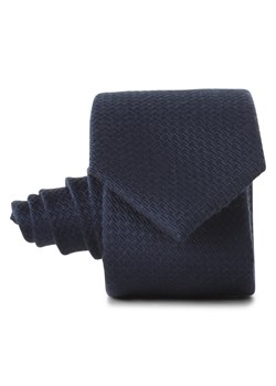 Finshley & Harding Krawat z dodatkiem jedwabiu Mężczyźni Jedwab granatowy wypukły wzór tkaniny ze sklepu vangraaf w kategorii Krawaty - zdjęcie 166516439