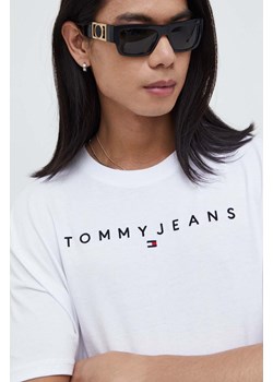 Tommy Jeans t-shirt bawełniany kolor biały z aplikacją DM0DM17993 ze sklepu ANSWEAR.com w kategorii T-shirty męskie - zdjęcie 166528586
