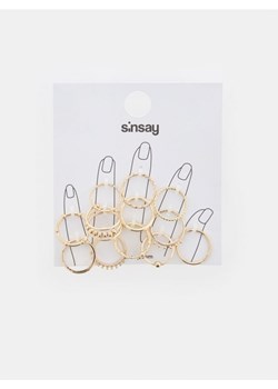 Sinsay - Pierścionki 12 pack - złoty ze sklepu Sinsay w kategorii Pierścionki - zdjęcie 166535987
