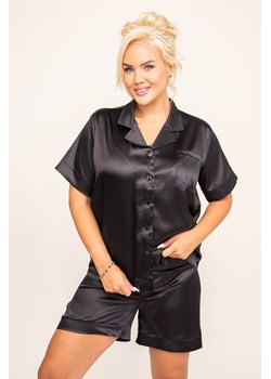 Czarne Spodenki piżamowe satynowe SORTEMO ze sklepu TONO w kategorii Piżamy damskie - zdjęcie 166540488