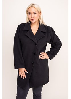 Czarny Płaszcz jednorzędowy ELMIRIA ze sklepu TONO w kategorii Płaszcze damskie - zdjęcie 166541609
