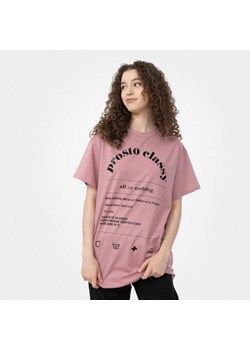 Damski t-shirt z nadrukiem PROSTO Chero - różowy ze sklepu Sportstylestory.com w kategorii Bluzki damskie - zdjęcie 166544026