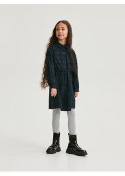 Reserved - Szmizjerka w kratę - ciemnozielony ze sklepu Reserved w kategorii Sukienki dziewczęce - zdjęcie 166545338