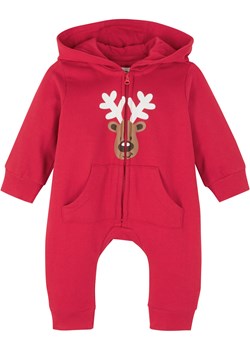 Kombinezon dresowy niemowlęcy  w bożonarodzeniowym stylu, bawełna organiczna ze sklepu bonprix w kategorii Pajacyki - zdjęcie 166554938