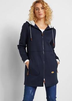 Długa bluza rozpinana z kapturem ze sklepu bonprix w kategorii Bluzy damskie - zdjęcie 166562157