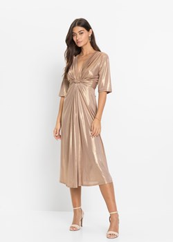 Sukienka midi z metalicznym połyskiem ze sklepu bonprix w kategorii Sukienki - zdjęcie 166565395