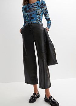 Spodnie ze sztucznej skóry ze sklepu bonprix w kategorii Spodnie damskie - zdjęcie 166574417