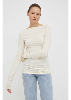 Day Birger et Mikkelsen bluzka Lexi damska kolor beżowy gładka ze sklepu ANSWEAR.com w kategorii Bluzki damskie - zdjęcie 166583617