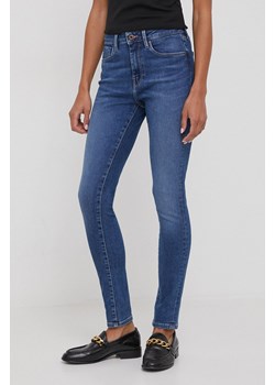 Pepe Jeans jeansy damskie kolor niebieski ze sklepu ANSWEAR.com w kategorii Jeansy damskie - zdjęcie 166583827
