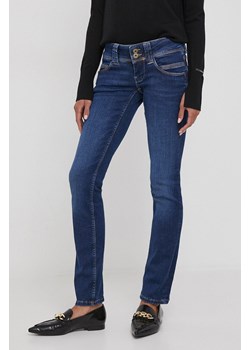 Pepe Jeans jeansy SLIM JEANS LW damskie kolor granatowy PL204586XW5 ze sklepu ANSWEAR.com w kategorii Jeansy damskie - zdjęcie 166583835