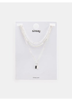 Sinsay - Naszyjnik 3 pack - srebrny ze sklepu Sinsay w kategorii Naszyjniki - zdjęcie 166589935
