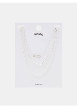 Sinsay - Naszyjnik 3 pack - srebrny ze sklepu Sinsay w kategorii Naszyjniki - zdjęcie 166589936