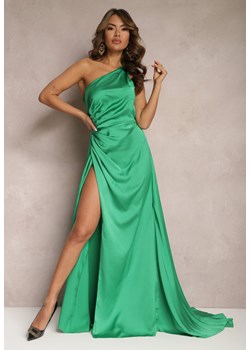 Zielona Elegancka Sukienka na Jedno Ramię o Asymetrycznym Fasonie Leylane ze sklepu Renee odzież w kategorii Sukienki - zdjęcie 166590186
