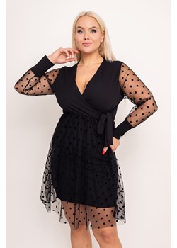 Czarna Sukienka ESTERLLA Wzór 3 ze sklepu TONO w kategorii Sukienki - zdjęcie 166599587