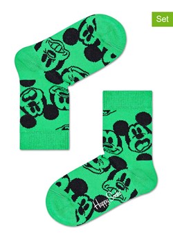 Happy Socks Skarpety (2 pary) w kolorze zielonym ze sklepu Limango Polska w kategorii Skarpetki dziecięce - zdjęcie 166603905