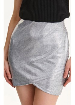 Top Secret srebrna mini spódnica damska kopertowa SSD1899, Kolor srebrny, Rozmiar 34, Top Secret ze sklepu Primodo w kategorii Spódnice - zdjęcie 166608688