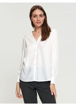 Sinsay - Koszula z wiskozy - kremowy ze sklepu Sinsay w kategorii Koszule damskie - zdjęcie 166612825