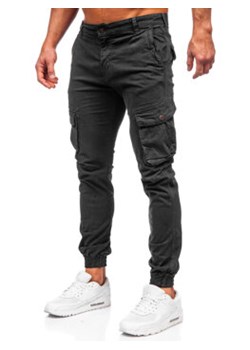 Szare spodnie materiałowe joggery bojówki męskie Denley JM5502 ze sklepu Denley w kategorii Spodnie męskie - zdjęcie 166621366