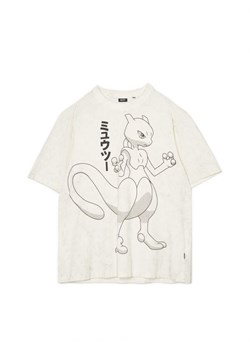 Cropp - Koszulka z nadrukiem Pokémon - kremowy ze sklepu Cropp w kategorii T-shirty męskie - zdjęcie 166624358